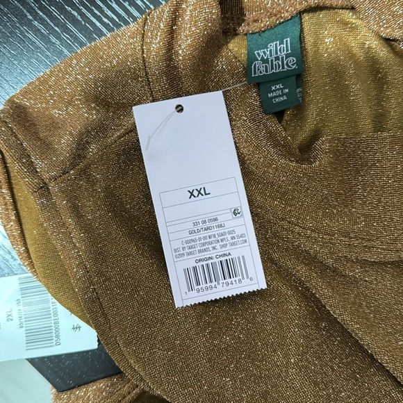 Beautiful gold glitter dress size XXL - Picture 5 of 6